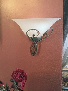 Applique 2062/A, Wall lamp in wrought iron, outlet