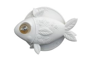 Aprile AP132 1B INT, Wall lamp, fish-shaped, in white ceramic