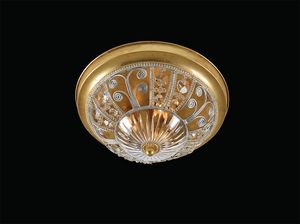 Art. 1420/PL3, Classic style ceiling light, in gold leaf