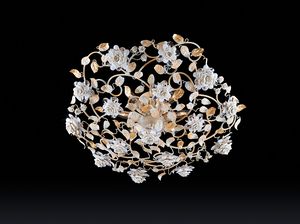 Art. 1456/PL8, Ceiling light with decorative ceramic roses