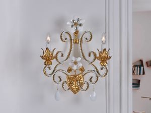Art. 1458/A2, Wall lamp with white crystals