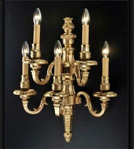Art. 6500/A5, Elegant wall lamp made of cast brass