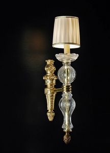 Art. 7913, Classic applique in brass and glass