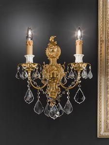 Art. 805/A2, Wall lamp with 2 candle-shaped lights