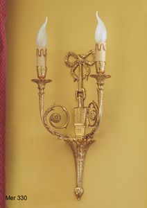 Art. MER 330, Wall lamp made in gold plated brass