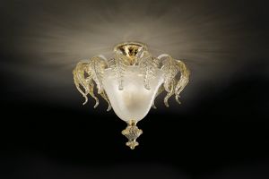Art. VO 64/S/6, Ceiling lamp with crystal decorations