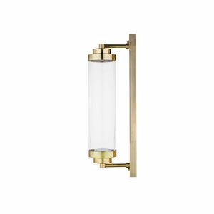 Cannet� Art. BR_A202, Half cylindrical brass wall light with backplate