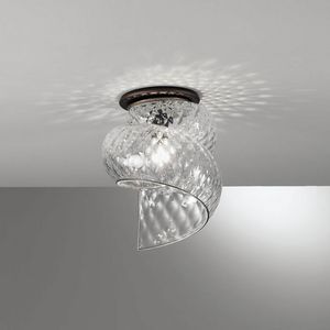 Chiocciola Mc241-035, Crystal ceiling lamp with Baloton processing