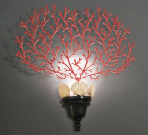 CORALLI HL1048WA-1, Wall lamp with red coral decoration
