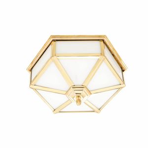 Geometria Art. BR_PL164, Brass hexagonal ceiling light