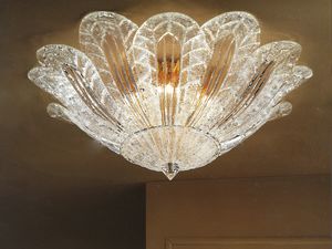 MANDARINO, Venetian style ceiling lamp, handmade