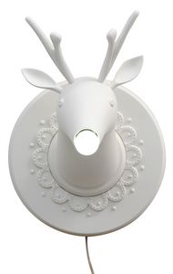Marnn AP645M, White ceramic wall lamp, deer-shaped