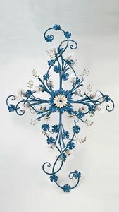 PL.4515/16, Ceiling lamp in wrought iron, handcrafted
