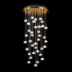 Scintilla PL7610-37-CK, Ceiling lamp in glass with gold details