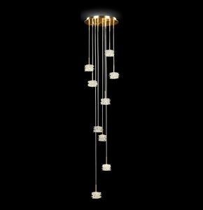 Scintilla PL7610-9-CK, Ceiling lamp in venetian glass with gold details
