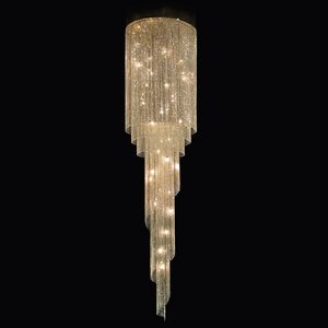 Spyral PL4150-120500-K, Spiral ceiling lamp with crystals and gold finishes