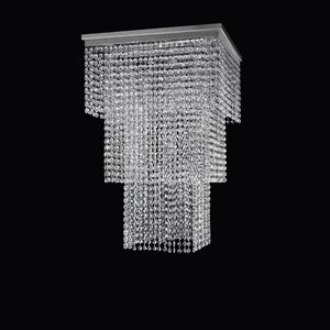 Stratus PL4110Q-5070-C3, Square ceiling lamp with crystal octagons
