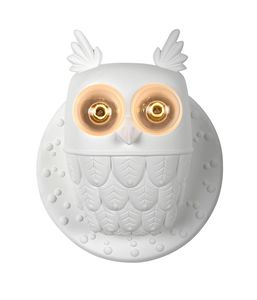 Ti.vedo AP105 1B INT, Applique lamp, owl-shaped, made of ceramic