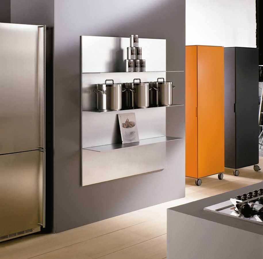 ALL comp.04, Shelves in extruded aluminum, different finishes, for bathroom