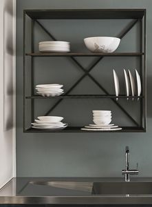 Carlotta, Plate rack with metal structure