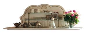 Christine BR.0702, Lacquer plate rack with 2 shelves, brass finishes