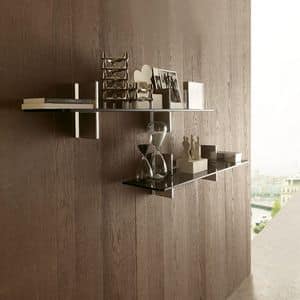 dl800 francoforte, Linear crystal shelf with wall supports