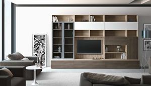 3D 222, Living room furniture, with bookcase and showcase