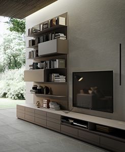 ALL comp.05, Wall-unit with aluminum shelves
