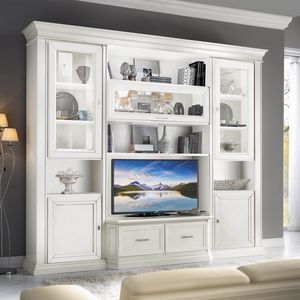 Anthologia ANTOLO130B, Classic TV cabinet with showcases and baskets