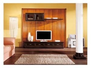Art.108/L, Low cabinet with hangers for living rooms, classic style