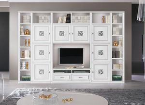 Art. 951, Classic style wall cabinet, white finish