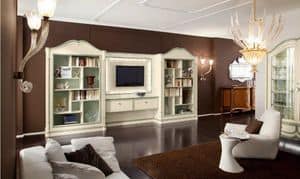 Bourbon Art. 25.006, Wall system for living room, with twin libraries