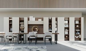CODE comp.06, Modern library, vertical bar design, for living room
