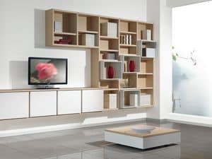 Day Library 05, Customizable furniture for living rooms and offices