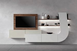 Velvet 171, Living room furniture with illuminated shelves