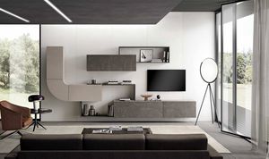 Velvet 180, Modular wall unit for living room