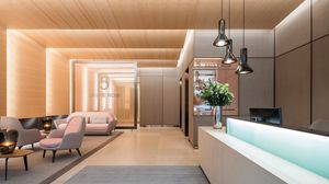 Rio Ter hall hotel, Smooth concrete wall cladding
