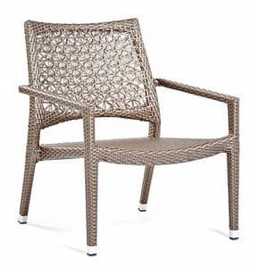 Altea lounge, Lounge seat,  weaving with floral motif, for outdoors