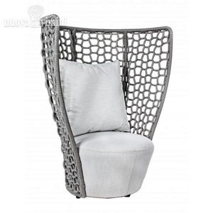 Armchair Kravitz, Water repellent armchair for outdoor use, with high backrest