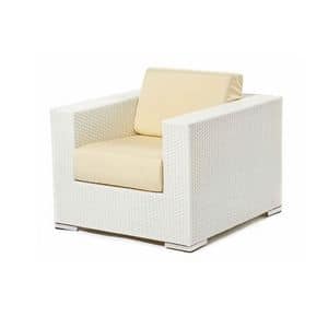 Cora armchair, Armchair hand woven, for swimming pools and gardens