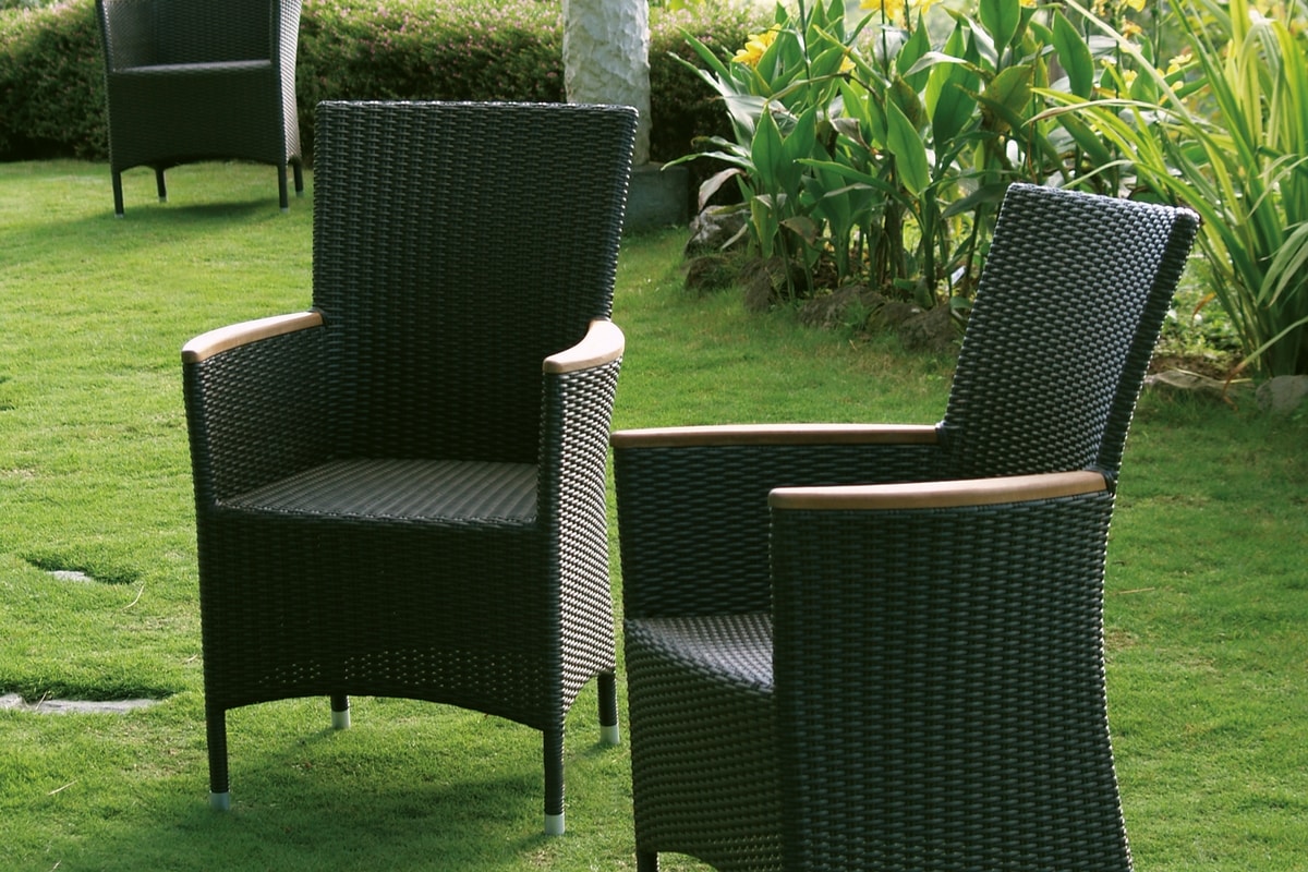 Maui 4314, Garden armchair in woven synthetic fiber