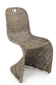 Chair Zacarias, Chair with woven kubu