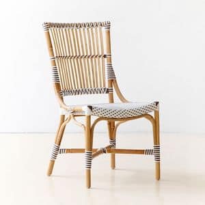 Paris - Marie S, Wicker chair, stackable, in outdoor fabric