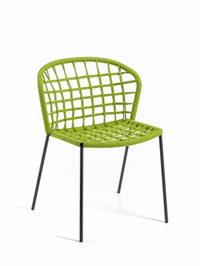 Sanela, Metal chair with weave