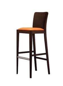 336 SG, Wooden barstool, resistant, for ice cream parlor