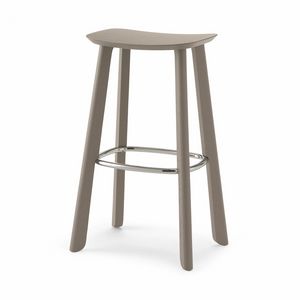 Alley SG, Stool in plywood with base in solid ash