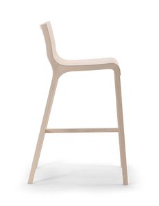 BACK STOOL 016 SG, Wooden stool, with a minimalist design
