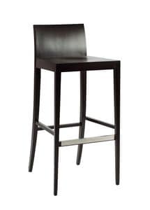 Ecoes high stool, Minimal wooden barstool, light and robust