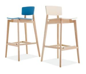Fifty 8201, Wooden stool, fixed height