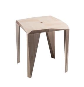 Horatio low stool, Stackable low stool, with octagonal shape, for bars